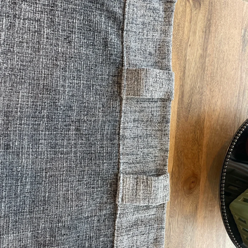 West Elm Ivory/Charcol tweed drapes 96 x 48- 2 panels included.